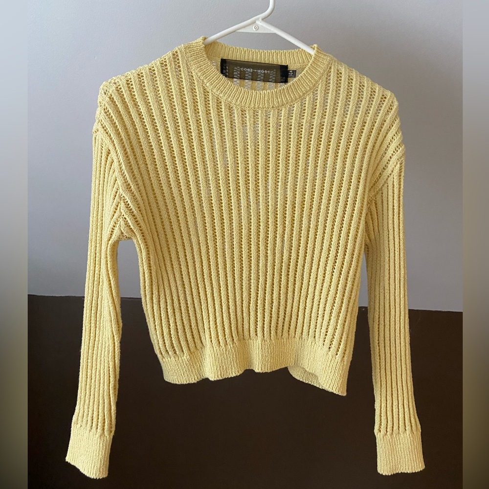 code x mode yellow sweater
